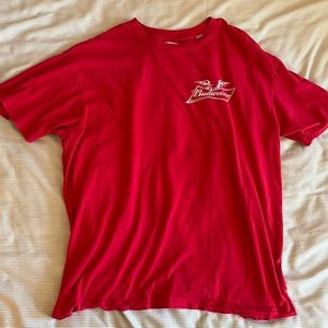 Red Budweiser T Shirt. Medium